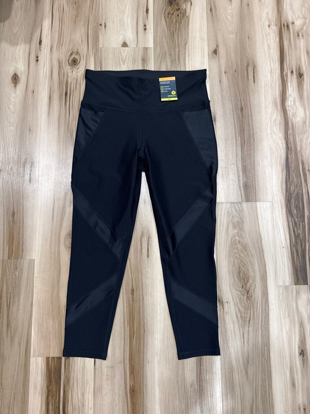 Xersion High Waisted Black 7/8 Performance Legging Women's Size L